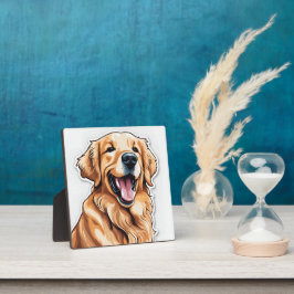 Placa Expositora Retriever Dorado 
