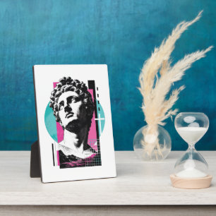 Placa Expositora Retro Brutalista Jesús Estatua Griega Colosenses 2