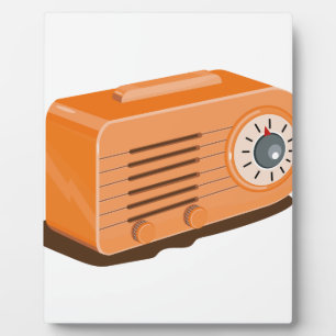 Placa Expositora Retro de radio de transistor vintage