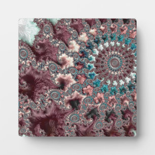 Placa Expositora Retro Groovy Ecléctico Bohemio Espiral Fractal