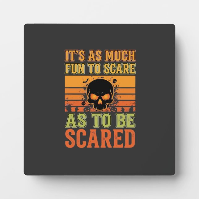 Placa Expositora Retro Halloween Scare Skull Design_1 (Frente)
