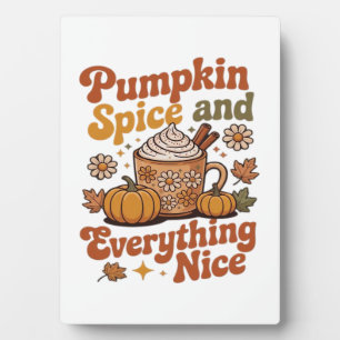 Placa Expositora Retro Pumpkin Spice Todo Bonito Camiseta Clásica