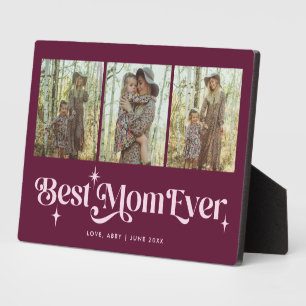 Placa Expositora Retro Stars Cranberry Mejor Collage De Mamá De La