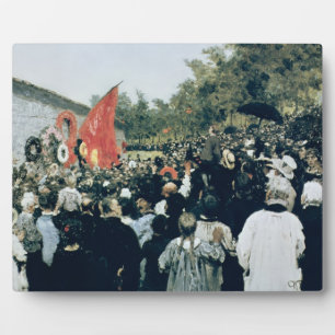 Placa Expositora Reunión en la Mur des Federes - Pere Lachaise, 18