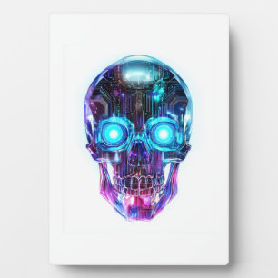 Placa Expositora Rey Calavera Ciberpunk