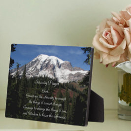 Placa Expositora Rezo inspirador de serenidad Mount Rainier