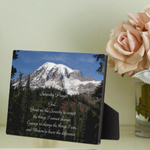 Placa Expositora Rezo inspirador de serenidad Mount Rainier