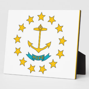 Placa Expositora Rhode Island State Flag Plaque