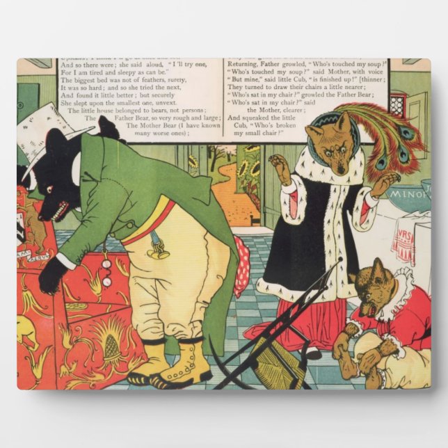 Placa Expositora Ricitos de oro y los tres osos (Frente)