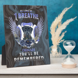 Placa Expositora Riesenschnauzer Mientras Tenga Aliento Memorial