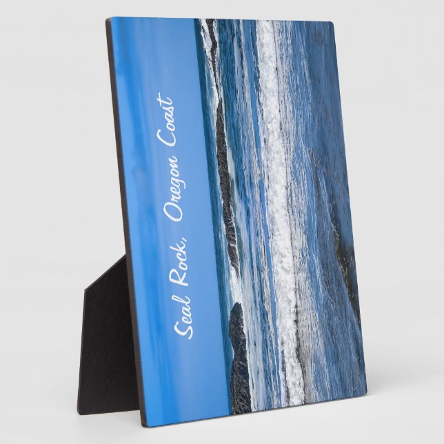 Placa Expositora Roca marina Costa de Oregón en el Océano Pacífico (Lado)