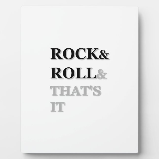 Placa Expositora Rock and Roll y eso es todo (Frente)