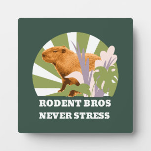 Placa Expositora Rodent Bros Nunca Estrés Carpincho Divertido