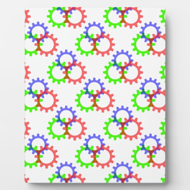 Placa Expositora Rojo, verde y azul (Frente)