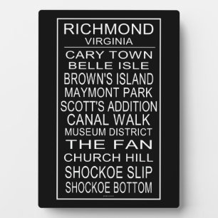 Placa Expositora Rollo de Autobuses de Richmond Virginia