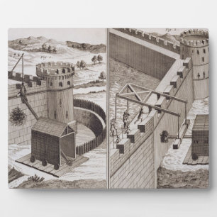 Placa Expositora Roman Battering Rams, de la 'Encyclopedie des S