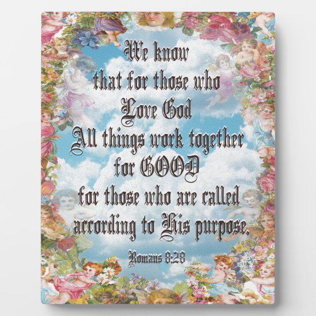 Placa Expositora Romanos 8:28 (Frente)