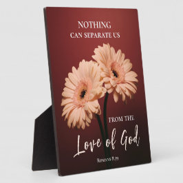 Placa Expositora Romanos 8 39 Amor a la Biblia de Dios Verse Marrón