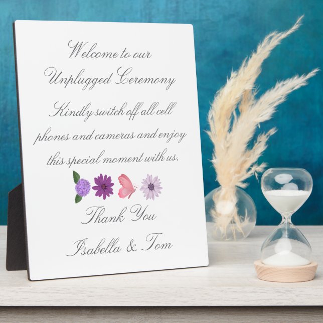 Placa Expositora Romantic Wildflower & Butterfly Unplugged  (Lado)