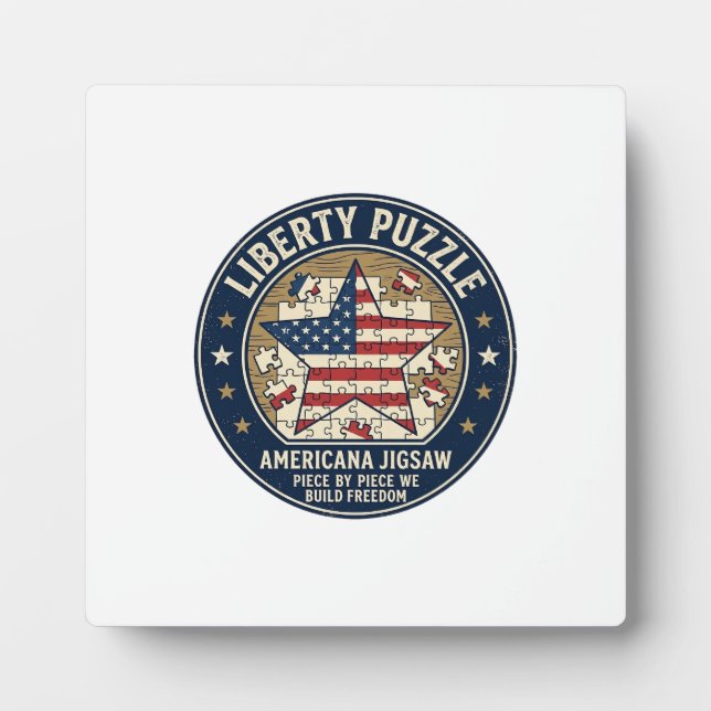 Placa Expositora Rompecabezas de la Libertad Rompecabezas Patriótic (Frente)