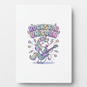 Placa Expositora Ropa gráfica encantadora de Unicornio Rockstar Uni