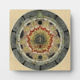 Placa Expositora Rosa cósmico mágico Mandala