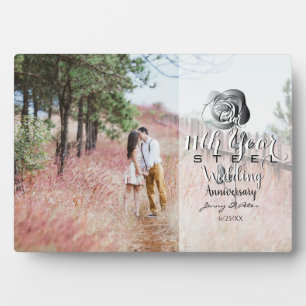 Placa Expositora rosa de acero de foto Personalizado de 11 años de