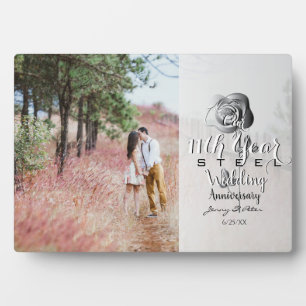 Placa Expositora rosa de acero de foto Personalizado de 11 años de