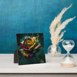 Placa Expositora Rosa de Baccara verde amarillento