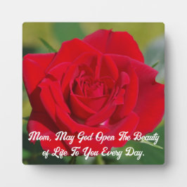 Placa Expositora Rosa para mamá Tabletop Plaque con Easel