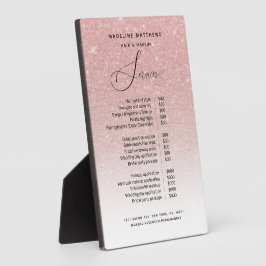 Placa Expositora Rosa Purpurina Gold Sparkle Rubor Salon Price List