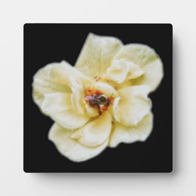 Placa Expositora Rosa y abeja (Frente)