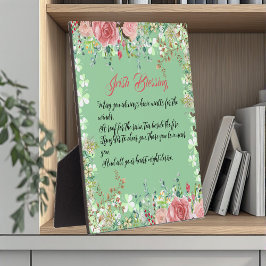 Placa Expositora Rosas irlandeses bendecidos en el Día de San Patri