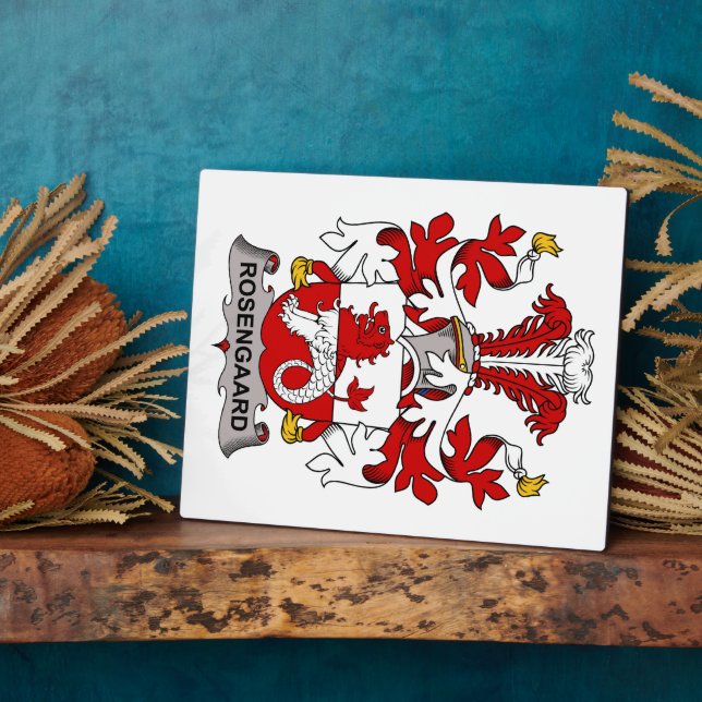 Placa Expositora Rosengaard Family Crest (Lado)