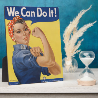 Placa Expositora Rosie the Riveter: El empoderamiento femenino fuer