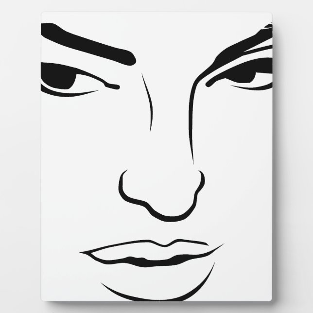 Placa Expositora Rostro de Mujer (Frente)