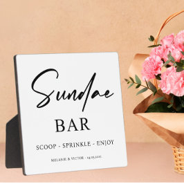 Placa Expositora Rótulo Boda de helados Sundae Bar