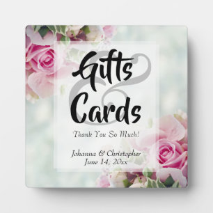 Placa Expositora Rótulo Boda de tarjetas y regalos para peones y ro