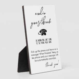 Placa Expositora Rótulo Boda de teléfono de Rotary - Guía de Audio