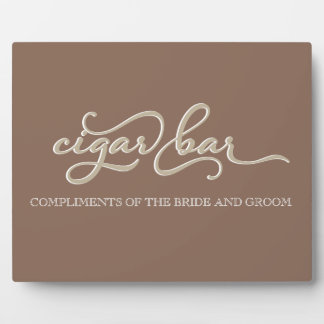Placa Expositora Rótulo Boda personalizado Cigar Bar