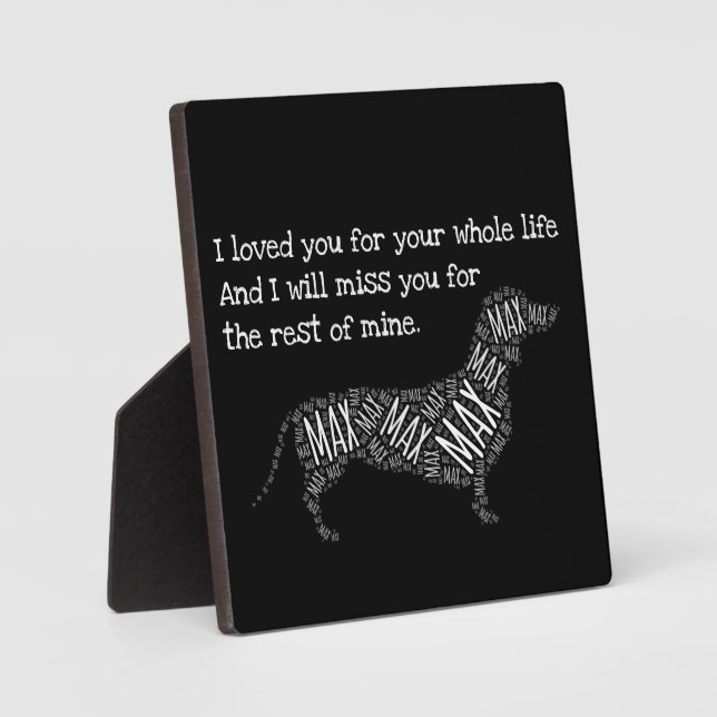 Placa Expositora Rótulo conmemorativo del perro - Perro personaliza (Anverso)