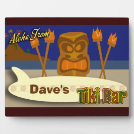 Placa Expositora Rótulo de bar personalizado Tiki