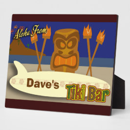 Placa Expositora Rótulo de bar personalizado Tiki
