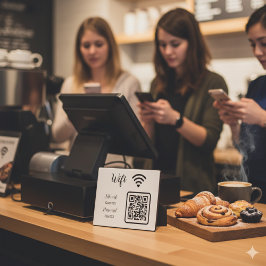 Placa Expositora Rótulo de contraseña de Wifi personalizado para em