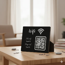 Placa Expositora Rótulo de contraseña de Wifi personalizado para em