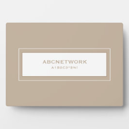 Placa Expositora Rótulo de contraseña Wi-Fi Beige