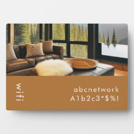 Placa Expositora Rótulo de contraseña Wifi