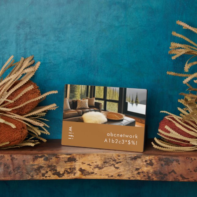 Placa Expositora Rótulo de contraseña Wifi (Lado)