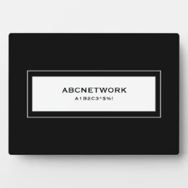 Placa Expositora Rótulo de contraseña Wifi negro