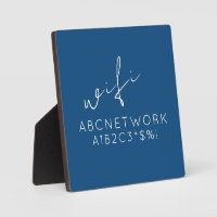 Rótulo de contraseña WiFi personalizado Azul